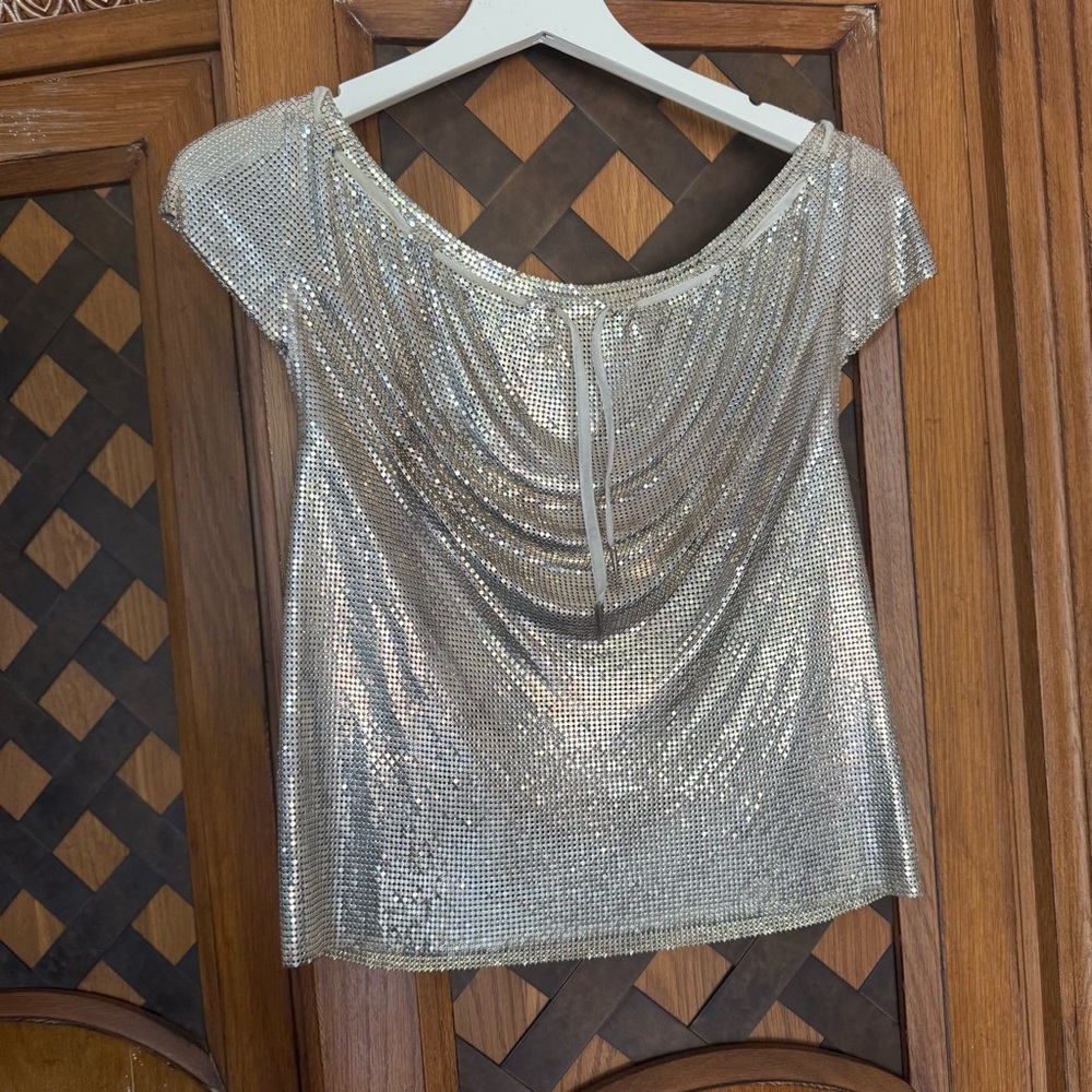 Vintage Paco Rabanne Metallic Silver Chainmail Top - Picture 17 of 17